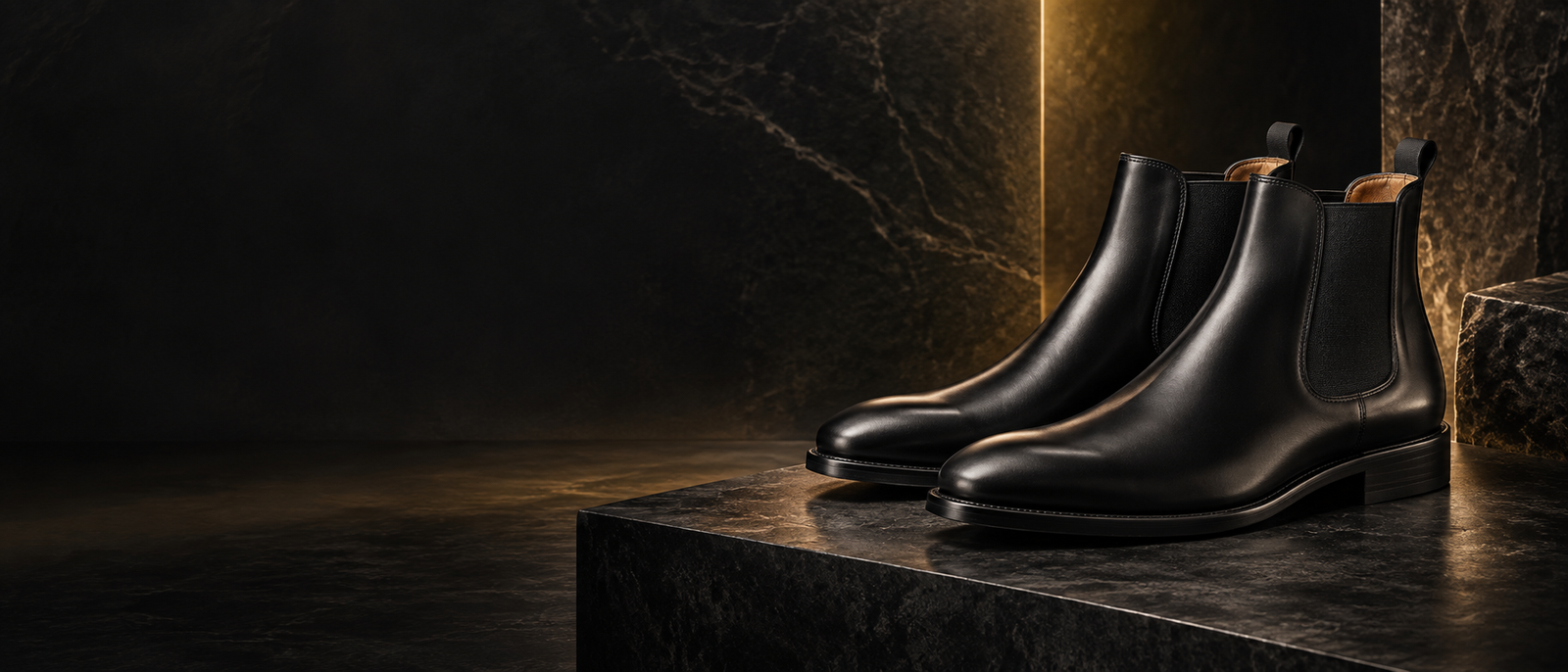 Black leather Chelsea boot collection